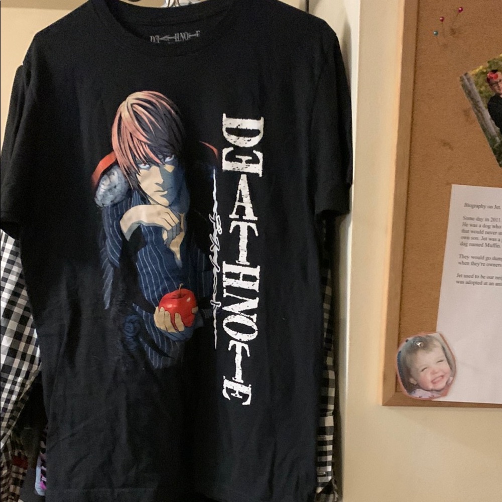 Hot Topic Death Note Black Tee Size Medium